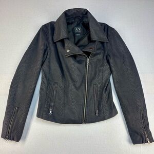 ARMANI EXCHANGE Black Textured Women's Jacket